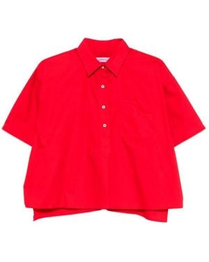 CUANTICO Shirt With Polo Neck - Red