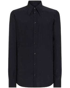 Dolce & Gabbana Crpe De Chine Shirt - Blue