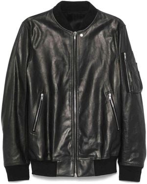 Rick Owens Leather Outerwears - Black