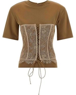 GIUSEPPE DI MORABITO Bustier T-Shirt - Natural