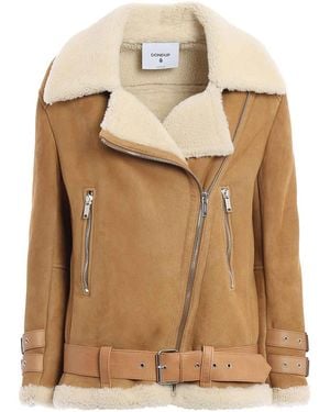 Dondup Suede And Shearling Jacket - Natural