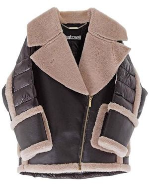 Just Cavalli Faux Fur & Shearling Jackets - Gray