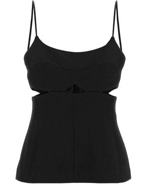 Victoria Beckham Cut-Out Cami Top - Black
