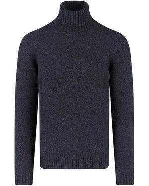 Drumohr High Neck Jumper - Blue