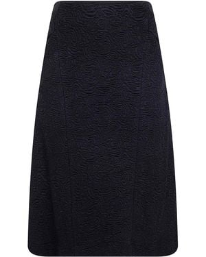 Dries Van Noten Husosy Flared Midi Skirt - Blue