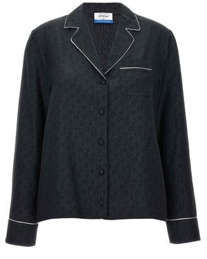Off-White c/o Virgil Abloh Off Jaquard Pyjama Shirt - Black
