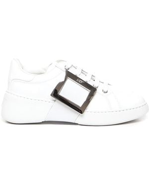 Roger Vivier Viv Skate Leather Trainers - White