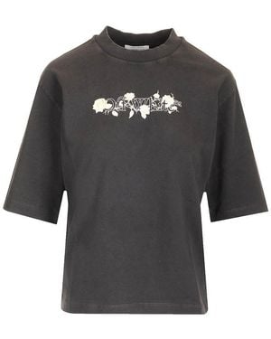 Off-White c/o Virgil Abloh T-Shirt With Logo - Grey