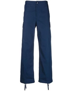 KENZO Straight-Leg Cargo Trousers - Blue