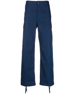 KENZO Straight-Leg Cargo Trousers - Blue
