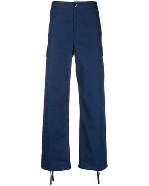 KENZO Straight-Leg Cargo Trousers - Blue