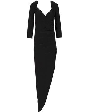 Norma Kamali Off-The-Shoulder Evening Dress With Draped Detail - Black