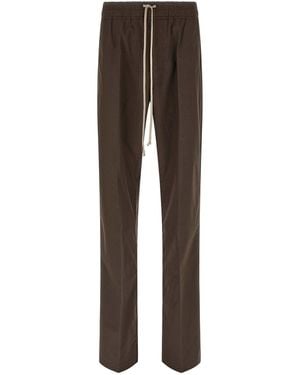 Rick Owens Dietrich Drawstring Trousers - Brown