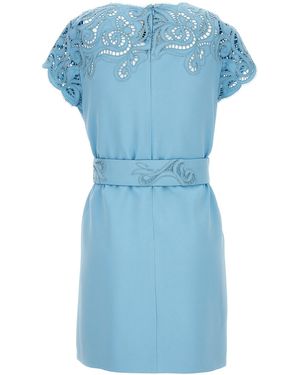 Ermanno Scervino Lace-Detailing Maxi Dress in Blue | Lyst