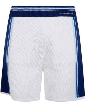 CASABLANCA Mesh Stripes Shorts - Blue