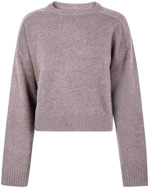 Loulou de Saison Bruzzi Lds Cropped Jumper - Purple