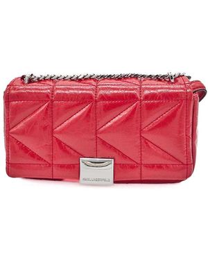 KARL LAGERFELD K/Kuilt Sp Wrinkle Crossbody - Red