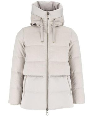 DUNO Keiko Bi-Material Down Jacket - White