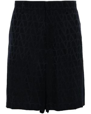 Valentino Garavani 'Toile Iconographe' Bermuda - Black