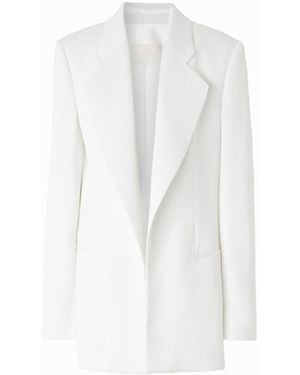 Genny Single-Breasted Blazer - White