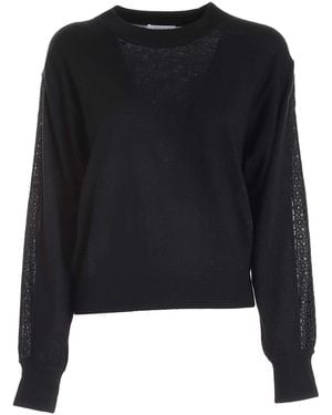 See By Chloé Embroidered Insert Sweater - Black