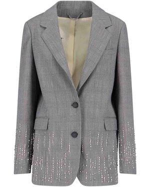 Golden Goose Single-Breasted Crystal Blazer - Grey