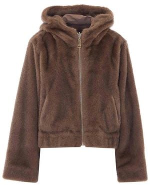 Liu Jo Reversible Faux Fur Jacket - Brown