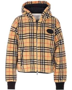 Burberry Pile Check Cropped Jacket - Metallic
