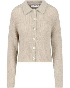 Our Legacy Soft Sage Fuzzy Cardigan - Natural