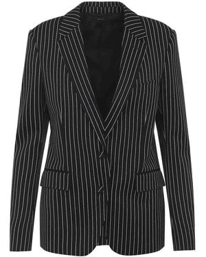 Tom Ford Striped Wool Barathea Jacket - Black