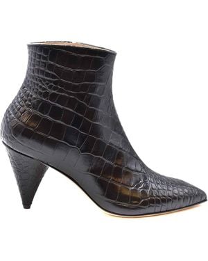 Polly Plume Booties - Black