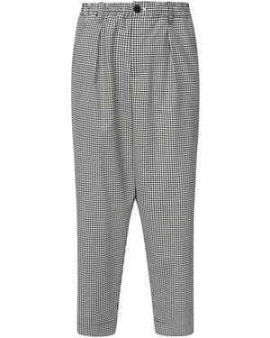 Marni Checked Wool Trousers - Grey