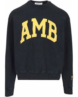 Ambush Long-Sleeve Sweatshirt With Bold Lettering - Blue