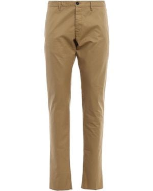 DSquared² Cotton Denim Chino Trousers - Natural