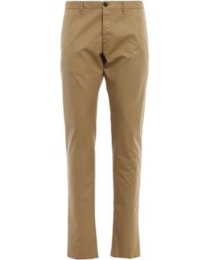 DSquared² Cotton Denim Chino Trousers - Natural
