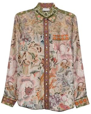Pierre Louis Mascia Printed Silk Shirt - Brown