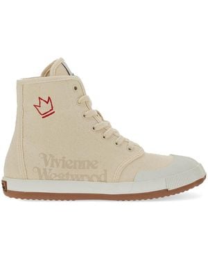 Vivienne Westwood Logo Trainers - Natural