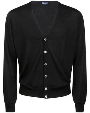 hindustrie Cardigan Butt Ls Royal Merino - Black