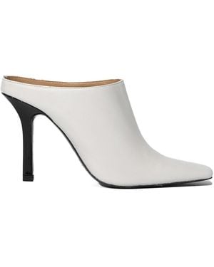 Patrizia Pepe Leather Mules - White