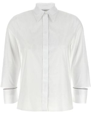 Peserico Cuff Detail Shirt - White