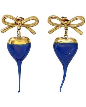 OTTOLINGER Coloured Bow-Shaped Earrings - Blue