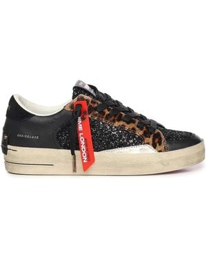 Crime London Sk8 Deluxe Trainers - Black