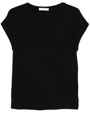 Zanone Regular Fit Cotton Crpe Blouse - Black