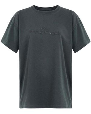 Maison Margiela Logo Cotton T-Shirt - Gray