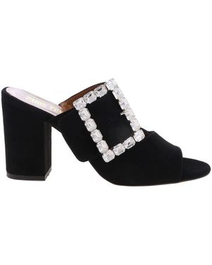 Paris Texas Suede Sandals By - Black