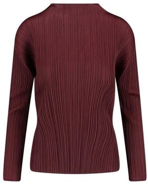 Pleats Please Issey Miyake Pleated Top - Purple