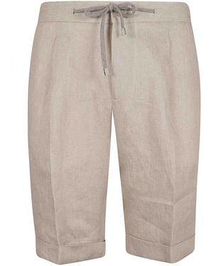 Barba Napoli 100% Capri Bermuda Shorts - Natural