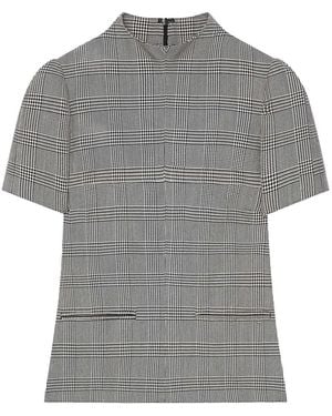 Courreges Prince Of Wales-Pattern T-Shirt - Grey