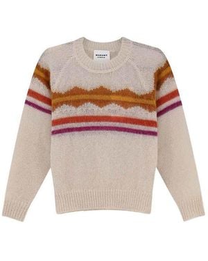 Isabel Marant Wool Crew Neck Jumper - White