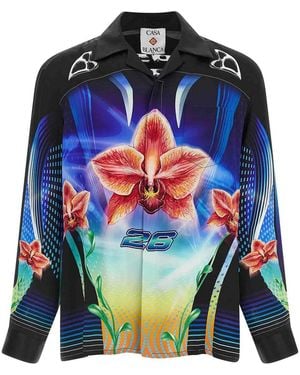 CASABLANCA 'Orchid Racer' Shirt - Blue